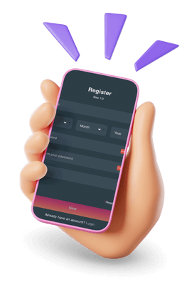 Registration in a real money casino with your phone.
