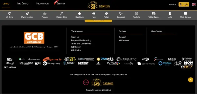Ther CSC Casino Curacao License.