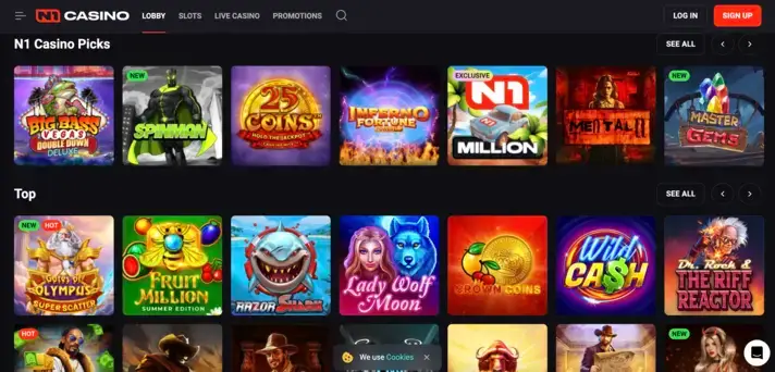 N1 Casino Slots and Live Games.