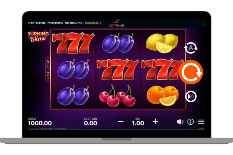 SkyThor 777 Burning Slot Game Review.