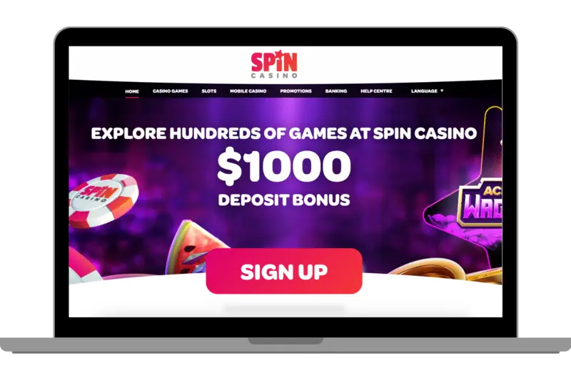 Spin Casino's 1000 Dollar Bonus promotion.