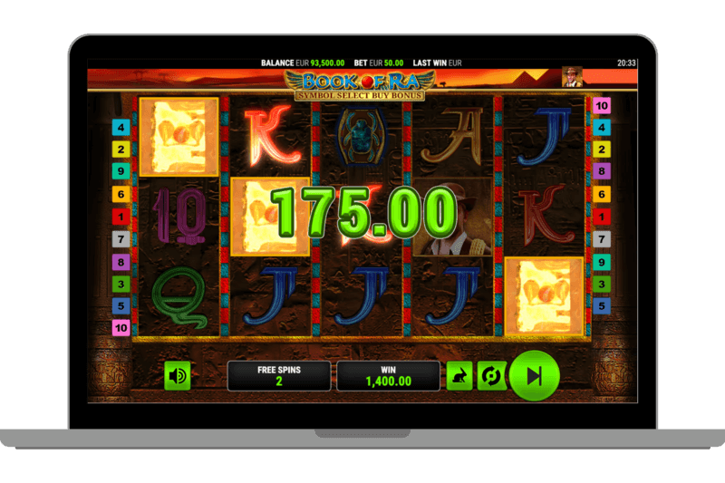 Our test of the Trino Casino Slot Book of Ra.