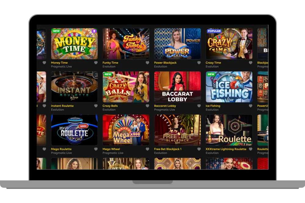 A big selection of Live Games offered in a Cyprus online Casino.