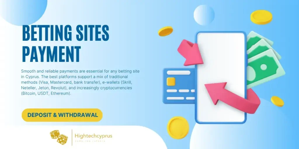 Payment Options offered by the best cypriot betting sites and a withdrawal and deposit guide.