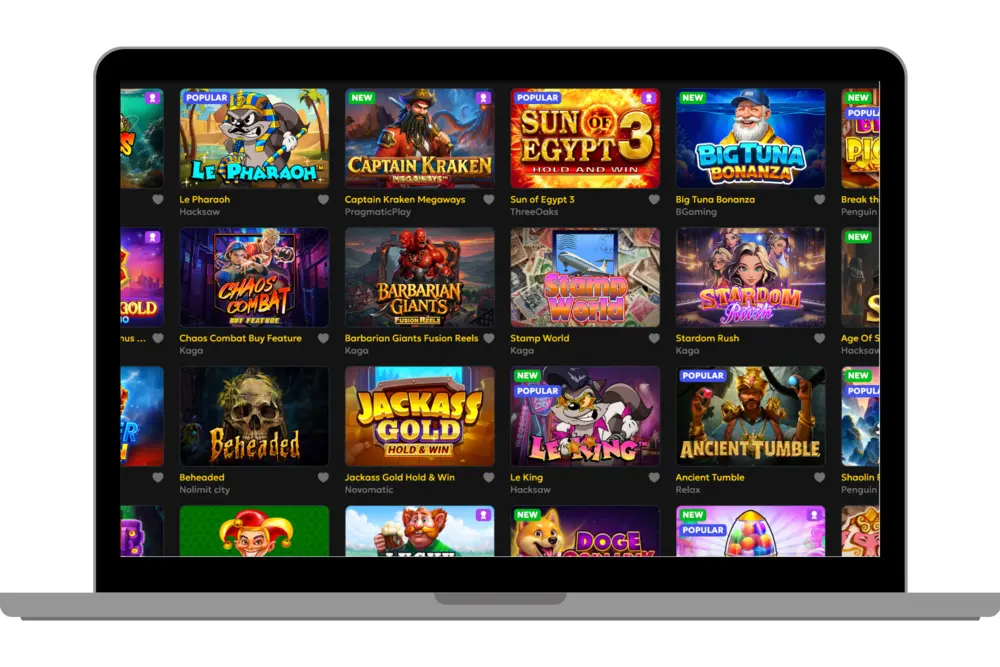 A big selection of Slots offered in a Cyprus online Casino.